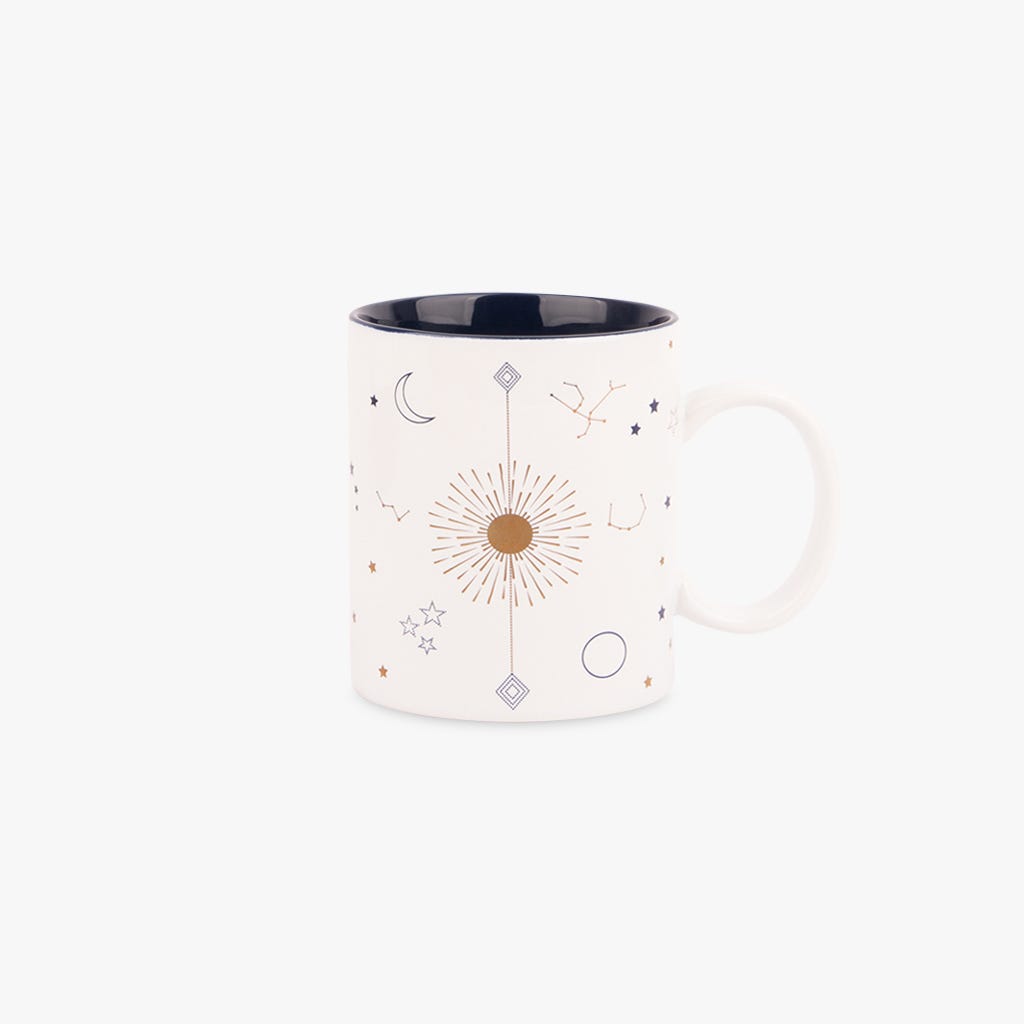 Caneca Branca Sol BRIGHT SKY - Gato Preto