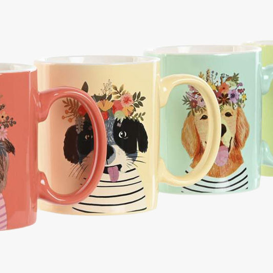 Caneca Cão Flores 360ml BLOOMING CATS&DOGS - Gato Preto