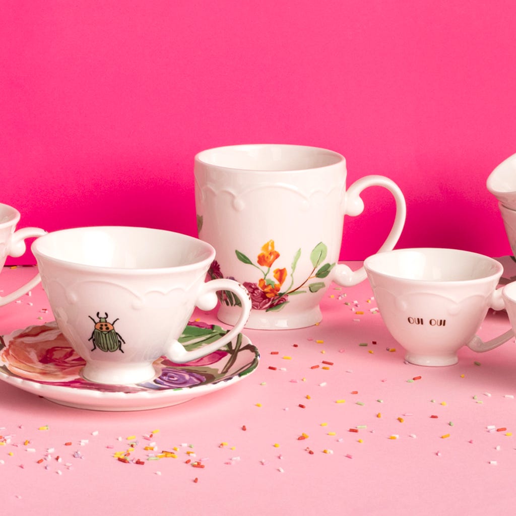 Caneca flowers (conj. 2) MARIE - Gato Preto