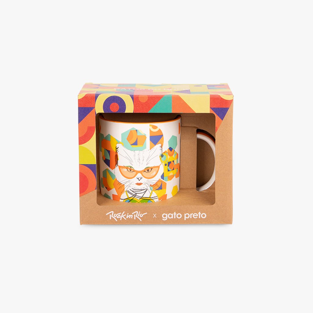 Caneca Funk GATOS DO ROCK - Gato Preto