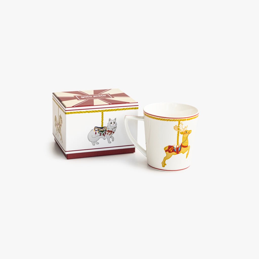 Caneca Gato e Rena CARROSSEL - Gato Preto