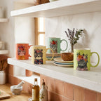 Caneca Gato Flores 360ml BLOOMING CATS&DOGS - Gato Preto