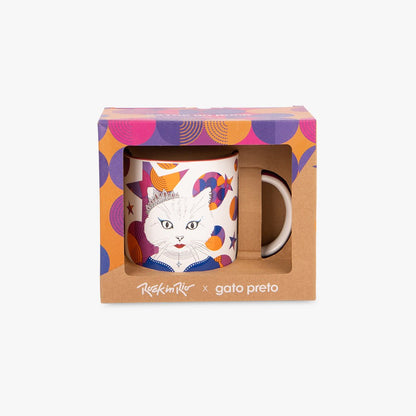 Caneca Pop GATOS DO ROCK - Gato Preto