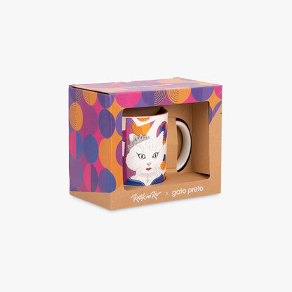 Caneca Pop GATOS DO ROCK - Gato Preto