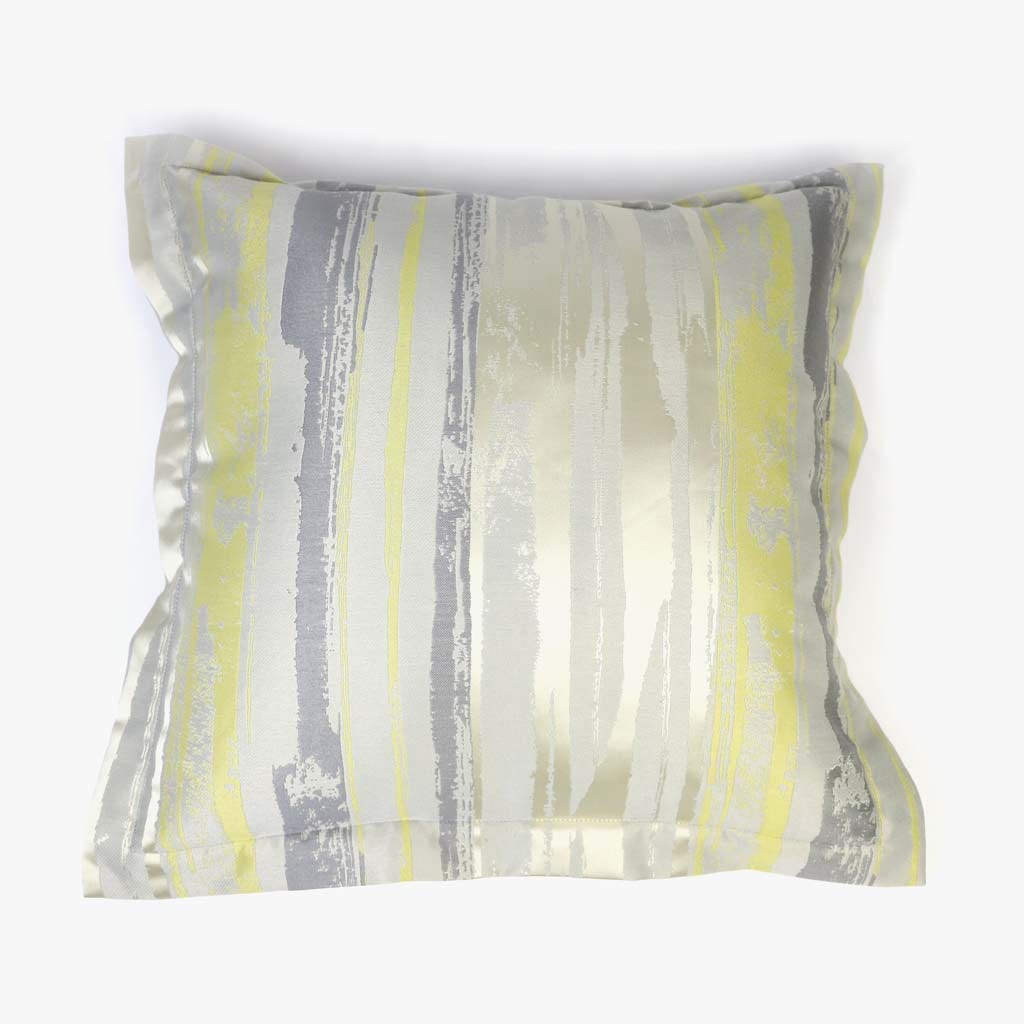 Capa de Almofada Abstrato Amarelo e Cinza LAKI - Gato Preto