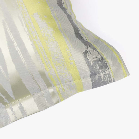 Capa de Almofada Abstrato Amarelo e Cinza LAKI - Gato Preto