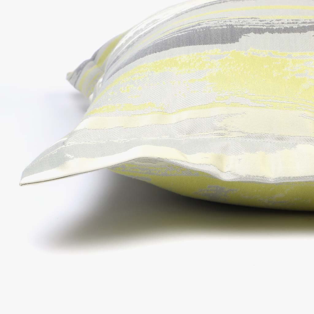 Capa de Almofada Abstrato Amarelo e Cinza LAKI - Gato Preto