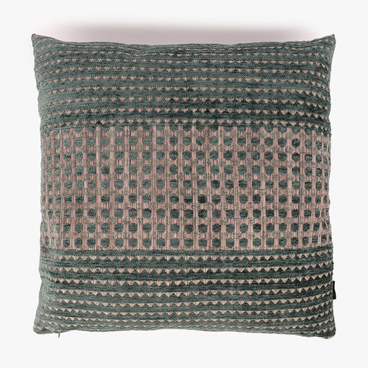 Capa de Almofada Chenile Círculos Verde 60x60 INDIE - Gato Preto