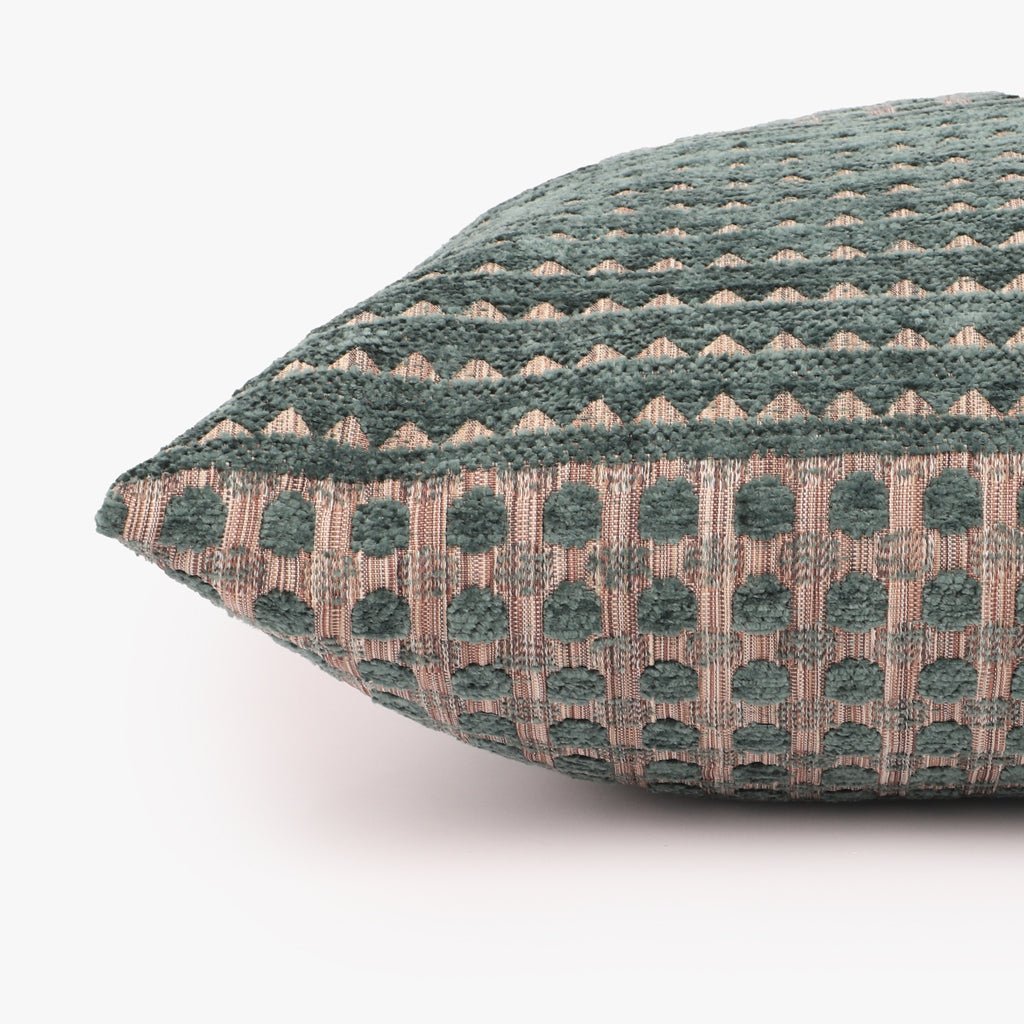 Capa de Almofada Chenile Círculos Verde 60x60 INDIE - Gato Preto