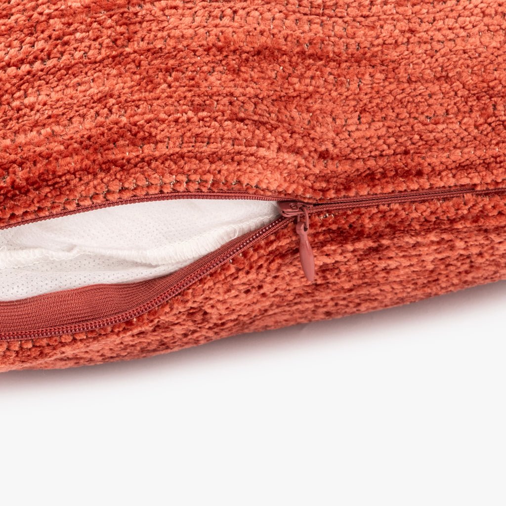 Capa de Almofada Chenile Rosa Velho 40x40 INDIE - Gato Preto