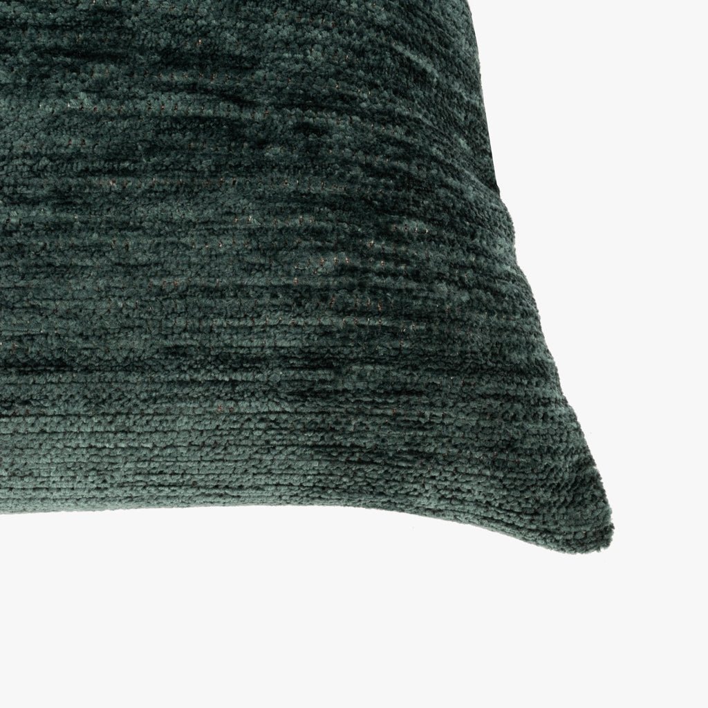 Capa de Almofada Chenile Verde 40x40 INDIE - Gato Preto