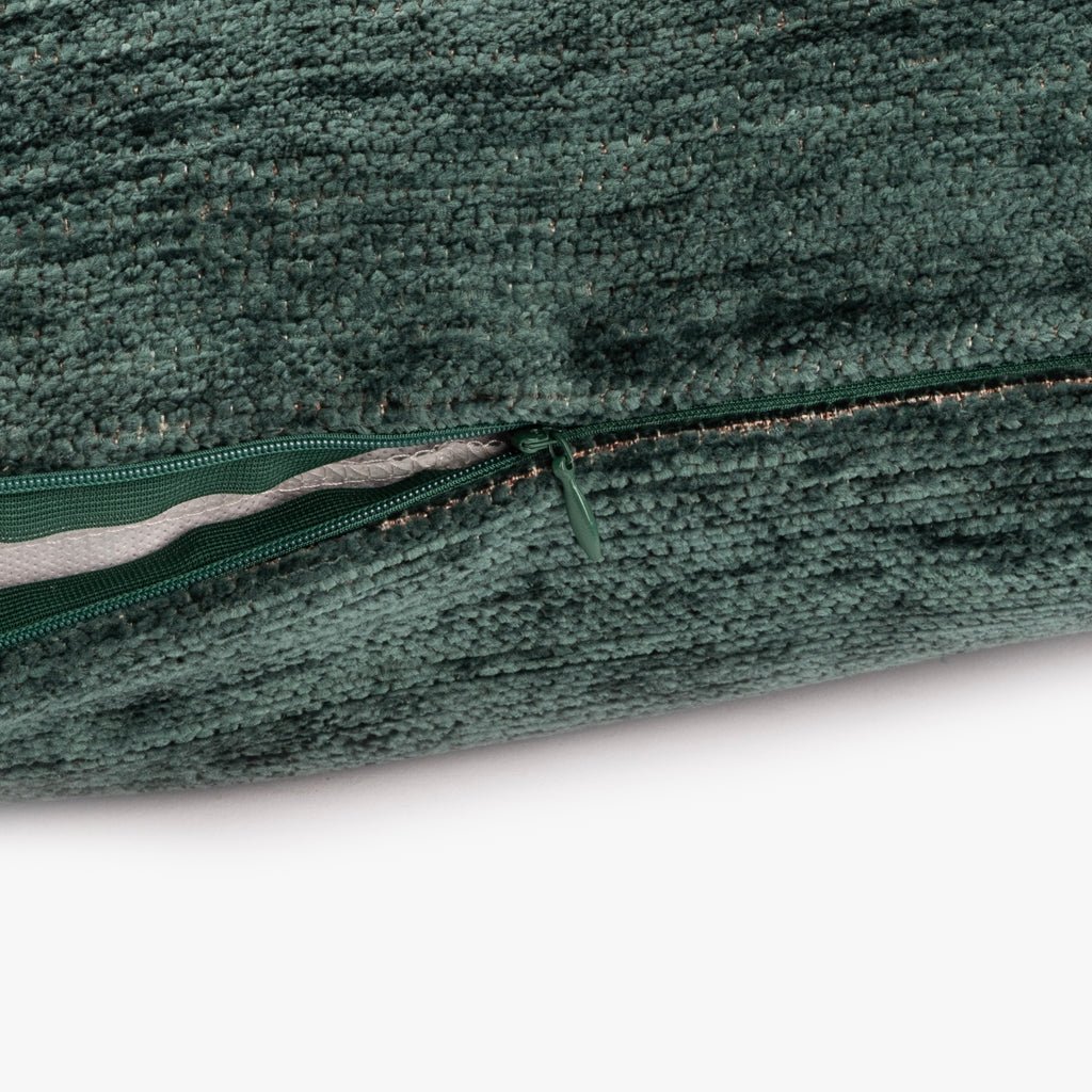 Capa de Almofada Chenile Verde 60x60 INDIE - Gato Preto