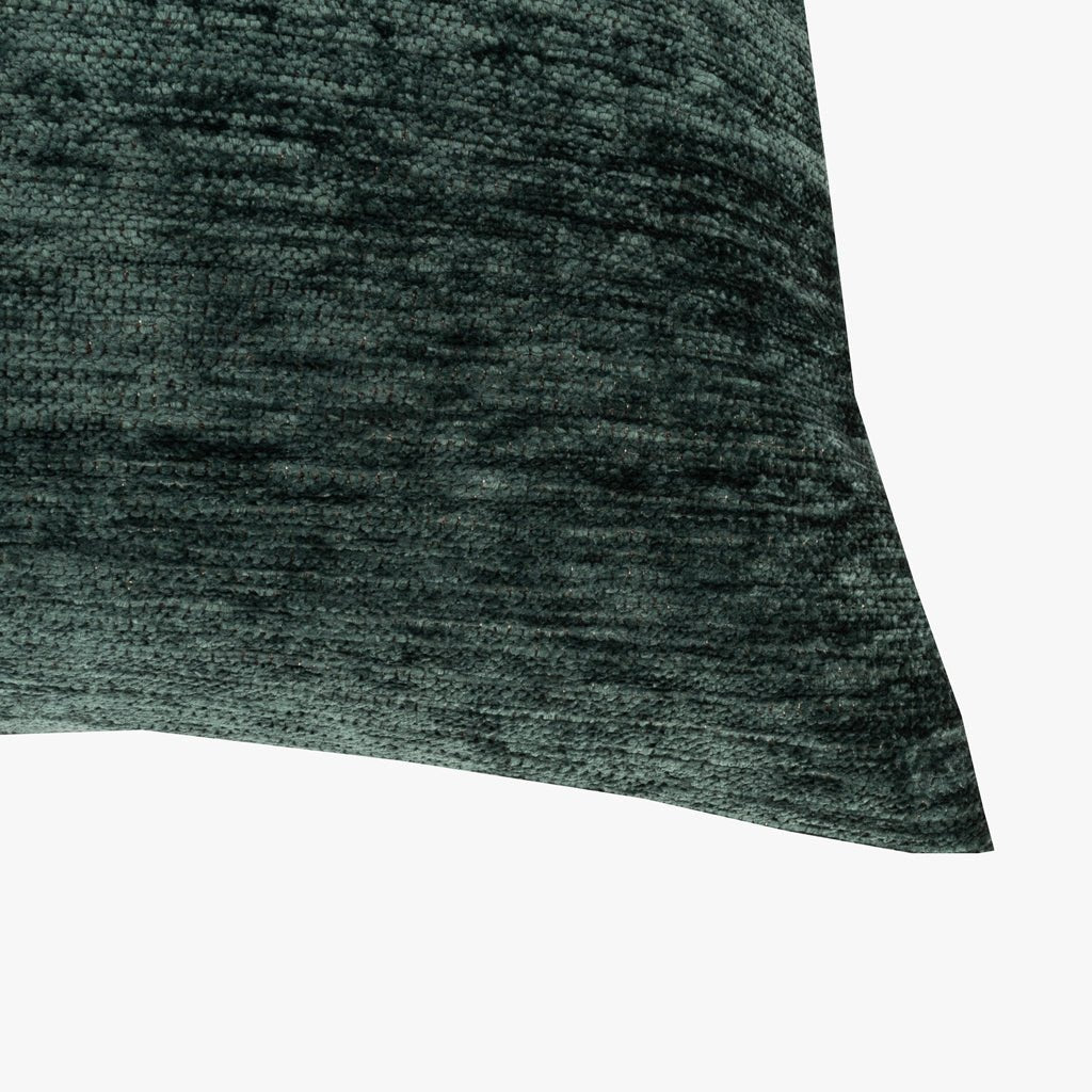 Capa de Almofada Chenile Verde 60x60 INDIE - Gato Preto