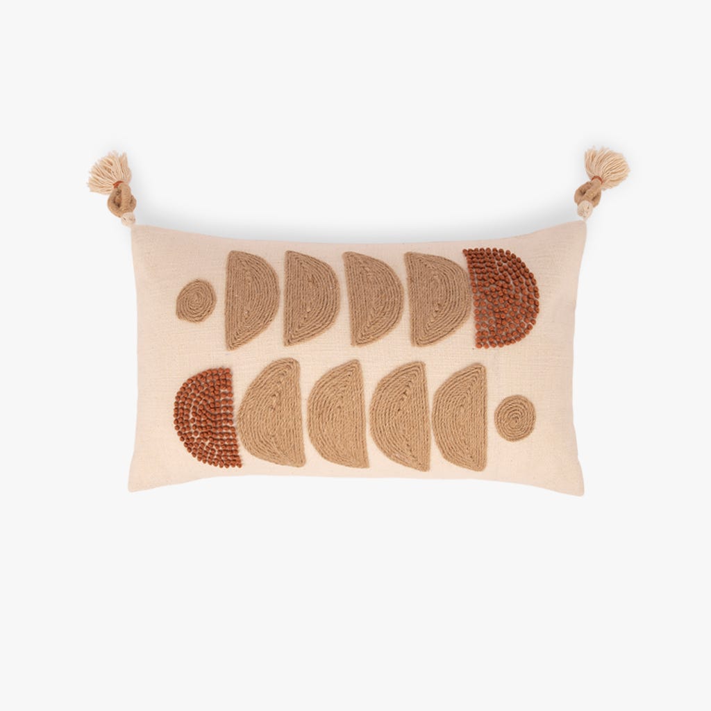 Capa de Almofada Circulos Bordada COMPORTA - Gato Preto