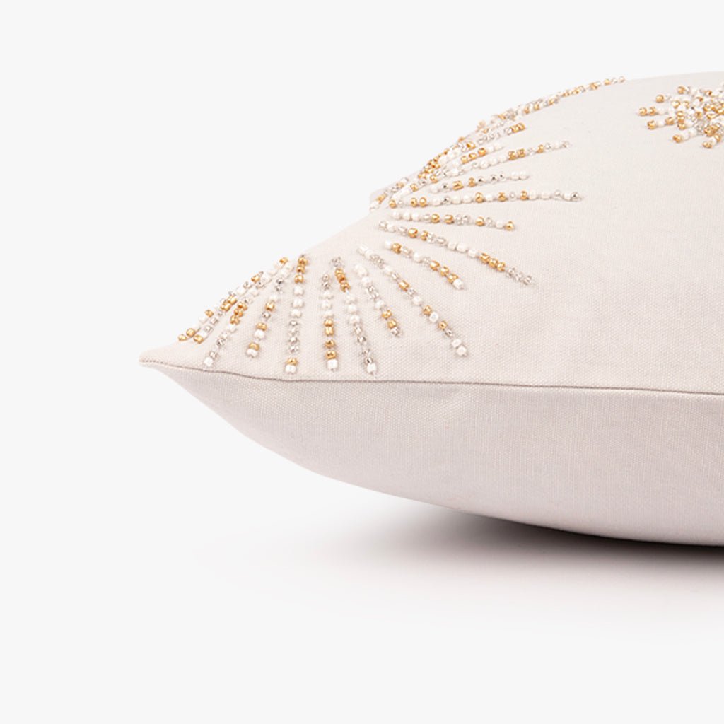 Capa de Almofada com Missangas Cinzenta NEW BRIGHT - Gato Preto