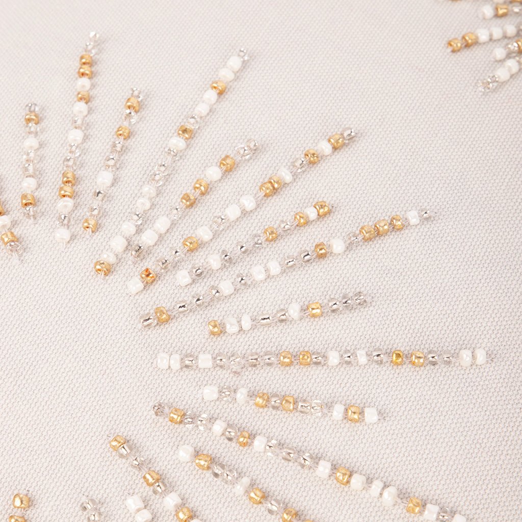 Capa de Almofada com Missangas Cinzenta NEW BRIGHT - Gato Preto