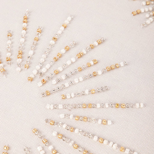 Capa de Almofada com Missangas Cinzenta NEW BRIGHT - Gato Preto