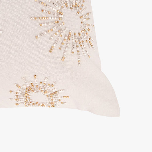 Capa de Almofada com Missangas Cinzenta NEW BRIGHT - Gato Preto