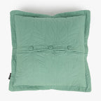 Capa de Almofada com Pesponto Folha Verde 60x60+3 AURA - Gato Preto