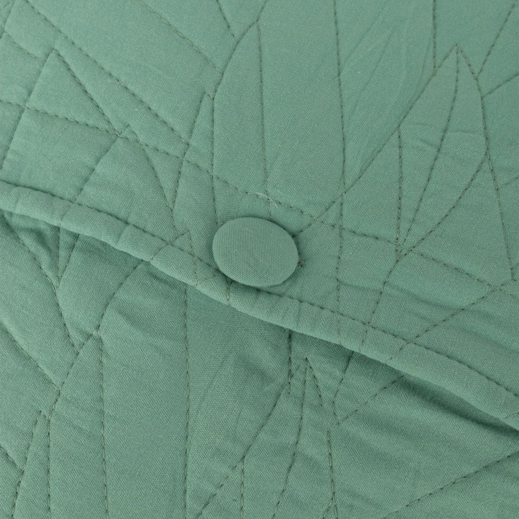 Capa de Almofada com Pesponto Folha Verde 60x60+3 AURA - Gato Preto