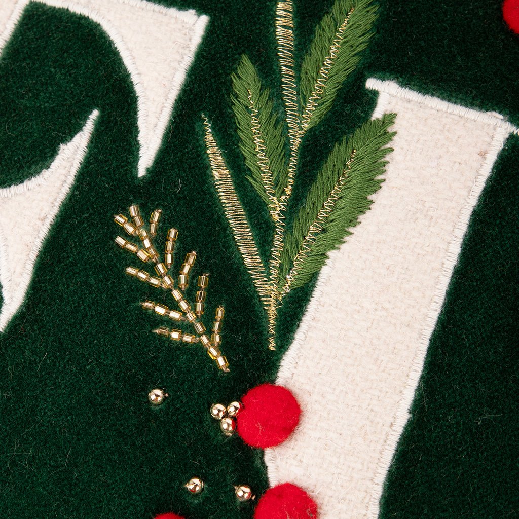 Capa de Almofada de Veludo Joyfull Verde COZY - Gato Preto