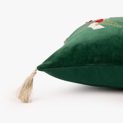 Capa de Almofada de Veludo Joyfull Verde COZY - Gato Preto