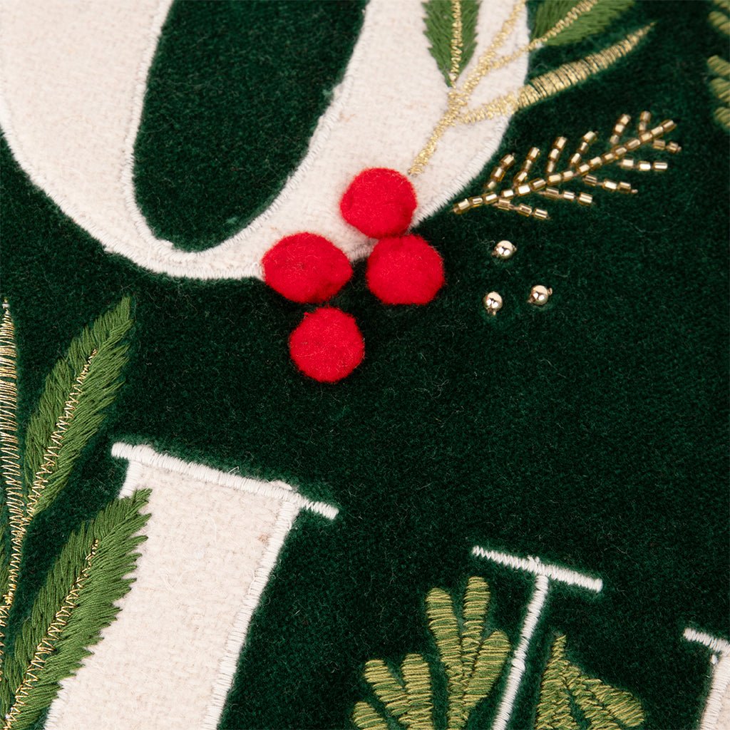 Capa de Almofada de Veludo Joyfull Verde COZY - Gato Preto