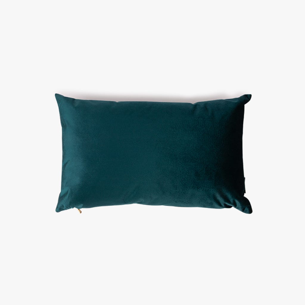 Capa de Almofada de Veludo Verde Escuro PALACE - Gato Preto