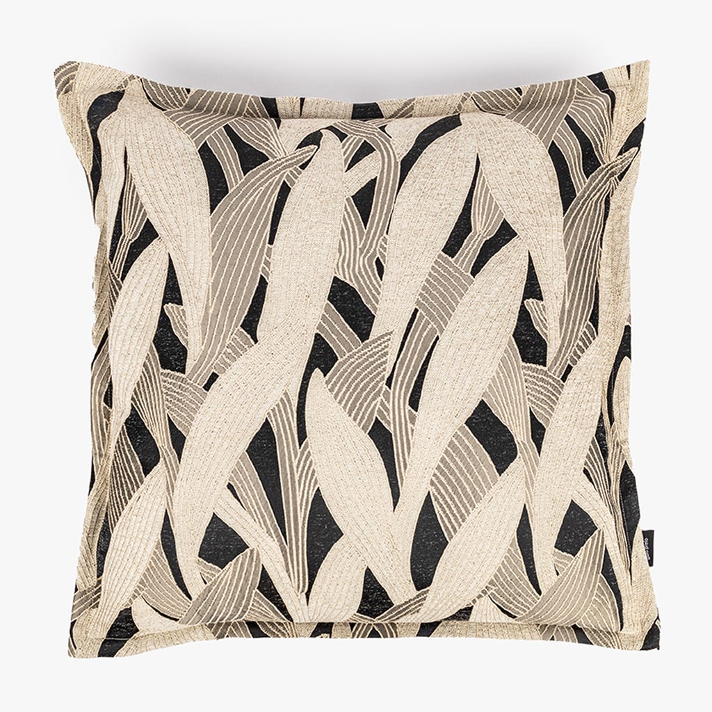 Capa de Almofada Folhas Preto ALBA - Gato Preto