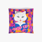 Capa de Almofada Gato Pop GATOS DE ROCK - Gato Preto