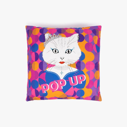 Capa de Almofada Gato Pop GATOS DE ROCK - Gato Preto