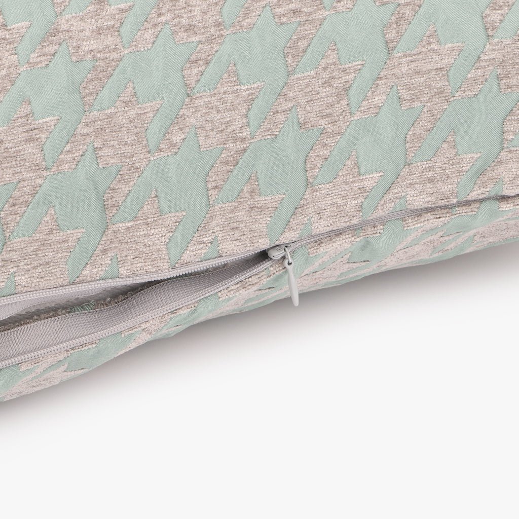 Capa de Almofada Pied - de - Poule Verde HERITAGE - Gato Preto