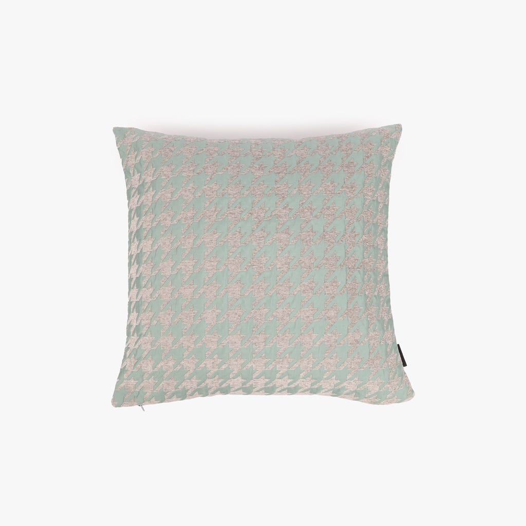 Capa de Almofada Pied - de - Poule Verde HERITAGE - Gato Preto