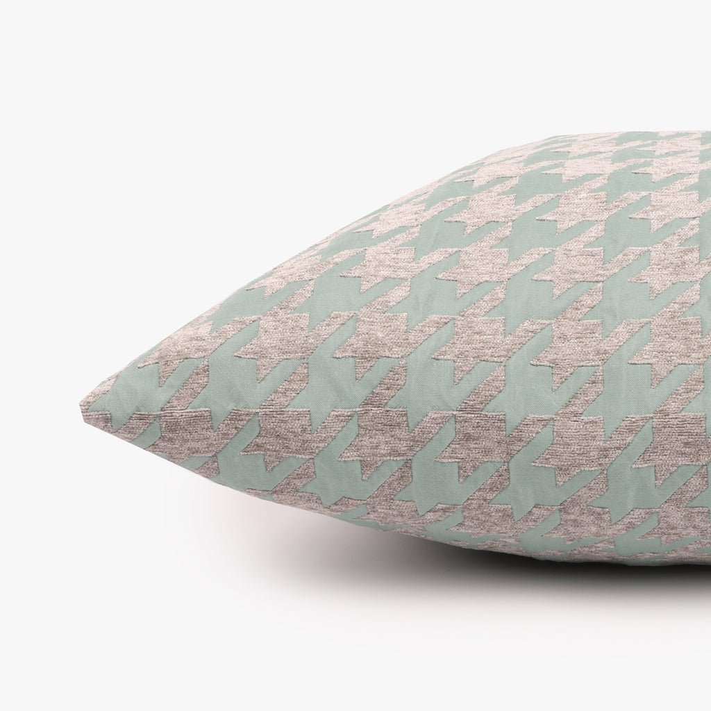 Capa de Almofada Pied - de - Poule Verde HERITAGE - Gato Preto