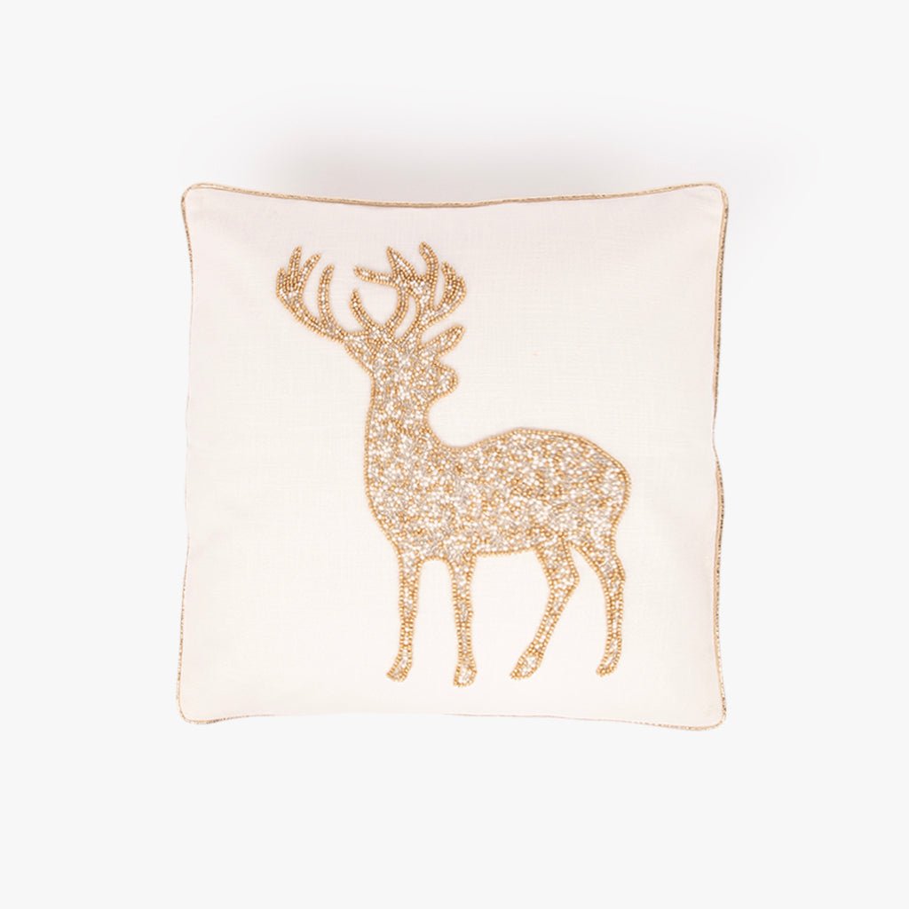 Capa de Almofada Veado com Missangas NEW BRIGHT - Gato Preto