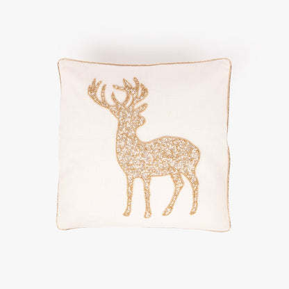 Capa de Almofada Veado com Missangas NEW BRIGHT - Gato Preto