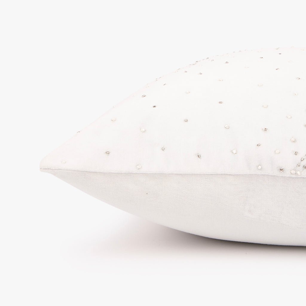 Capa de Almofada Veludo com Missangas Cinzenta NEW BRIGHT - Gato Preto