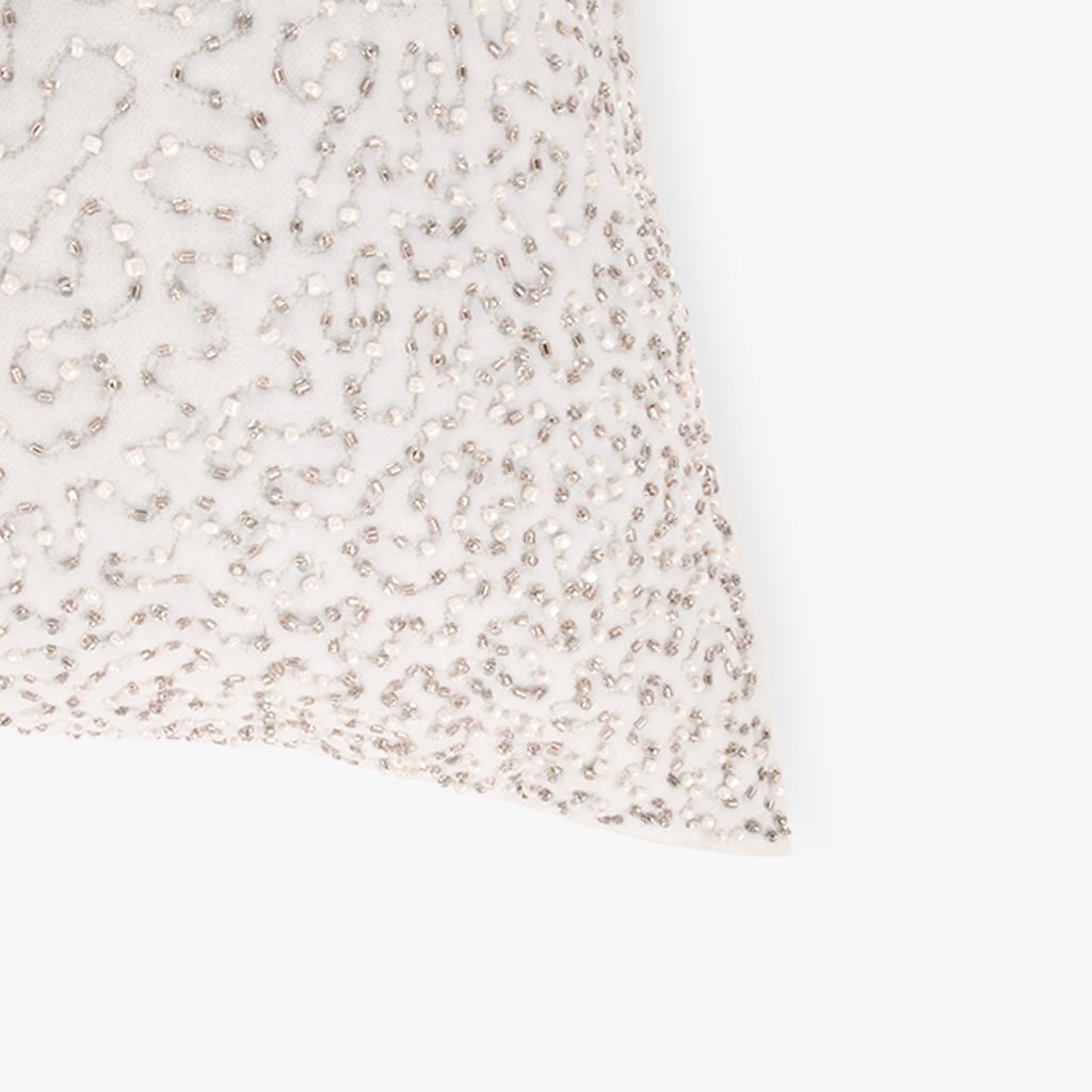 Capa de Almofada Veludo com Missangas Cinzenta NEW BRIGHT - Gato Preto