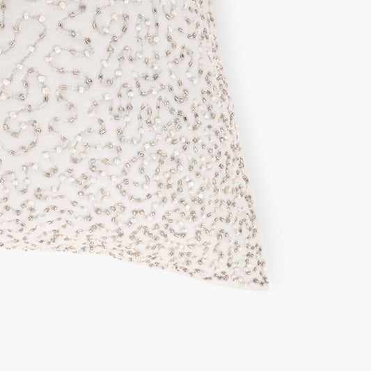 Capa de Almofada Veludo com Missangas Cinzenta NEW BRIGHT - Gato Preto