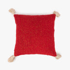 Capa de Almofada Vermelha com Lurex COZY - Gato Preto