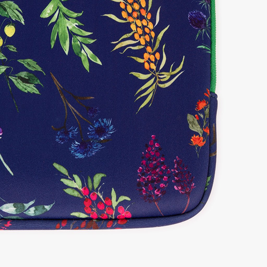 Capa para Portátil Neoprene Flores GARDEN MEMORIES - Gato Preto