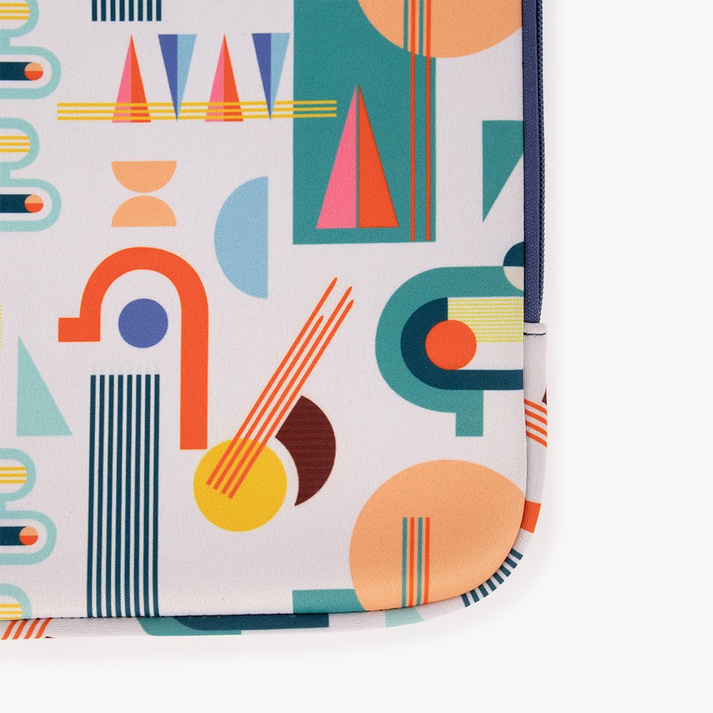 Capa para Portátil Neoprene Geométrico GROOVY - Gato Preto