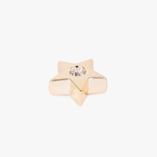 Castiçal com Formato Estrela Dourado NEW BRIGHT - Gato Preto