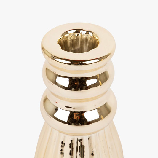 Castiçal Dourado NEW BRIGHT - Gato Preto