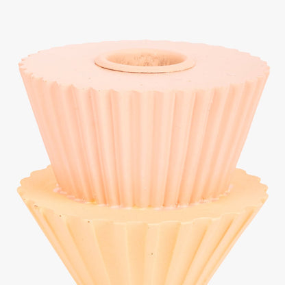 Castiçal Geométrico Pastel Pequeno MARSHMALLOW - Gato Preto