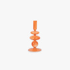 Castiçal vidro laranja BUBBLE - Gato Preto