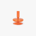 Castiçal vidro laranja BUBBLE - Gato Preto