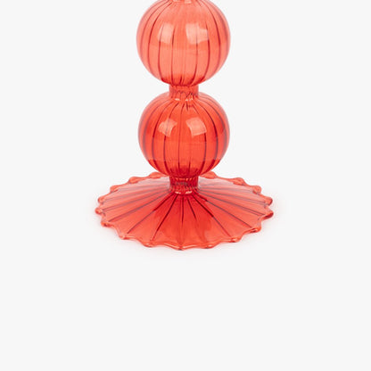 Castiçal vidro vermelho COZY - Gato Preto