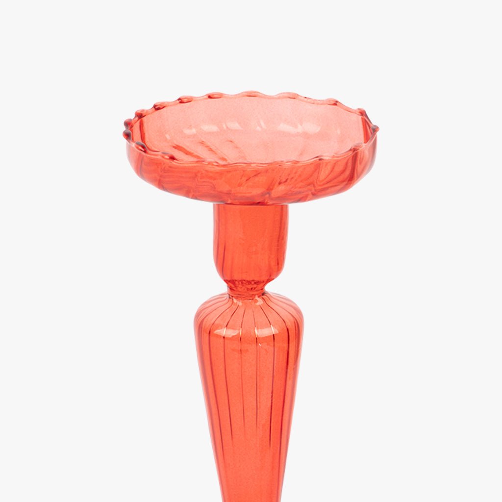 Castiçal vidro vermelho COZY - Gato Preto