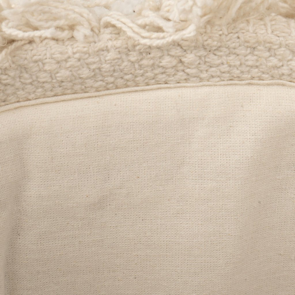 Cesto Algodão Padrão Bege e Branco LIZA - Gato Preto